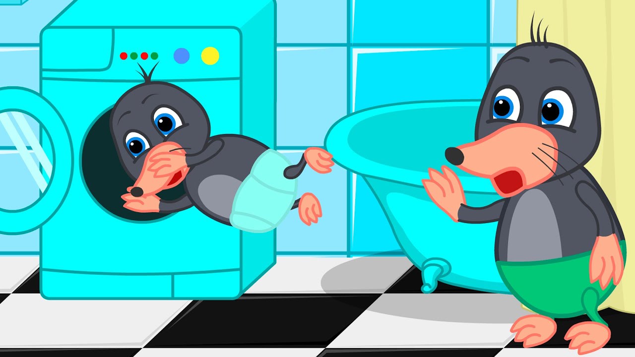 Benny Mole and Friends - Washing Brother Cartoon for Kids