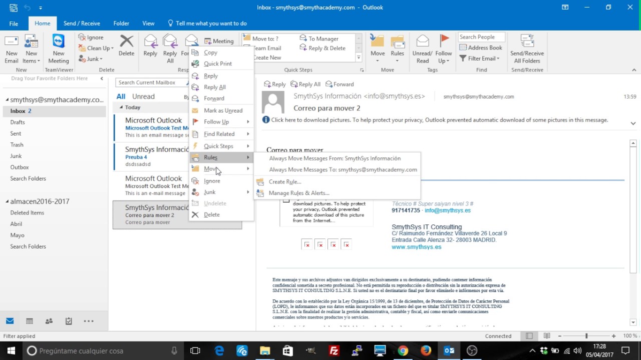 👌Mover correos antiguos a un pst en Outlook para liberar espacio o como copia de seguridad