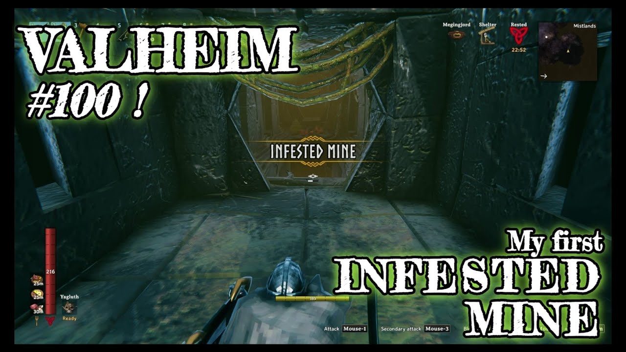 Valheim, #100, My first infested mine, relaxing gameplay