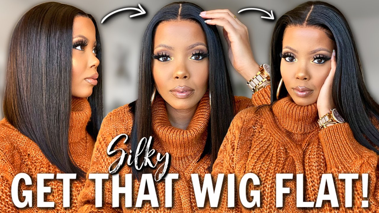 🙄 Wig WON'T Lay FLAT? Make ANY Middle Part LACE Wig SLEEK Bone STRAIGHT Like a SILK PRESS WOWAfrican