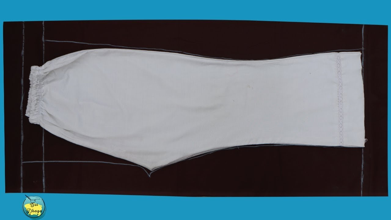 Bell Bottom Trouser Cutting By Placing Another Trouser On it,Easy to Follow For Beginners