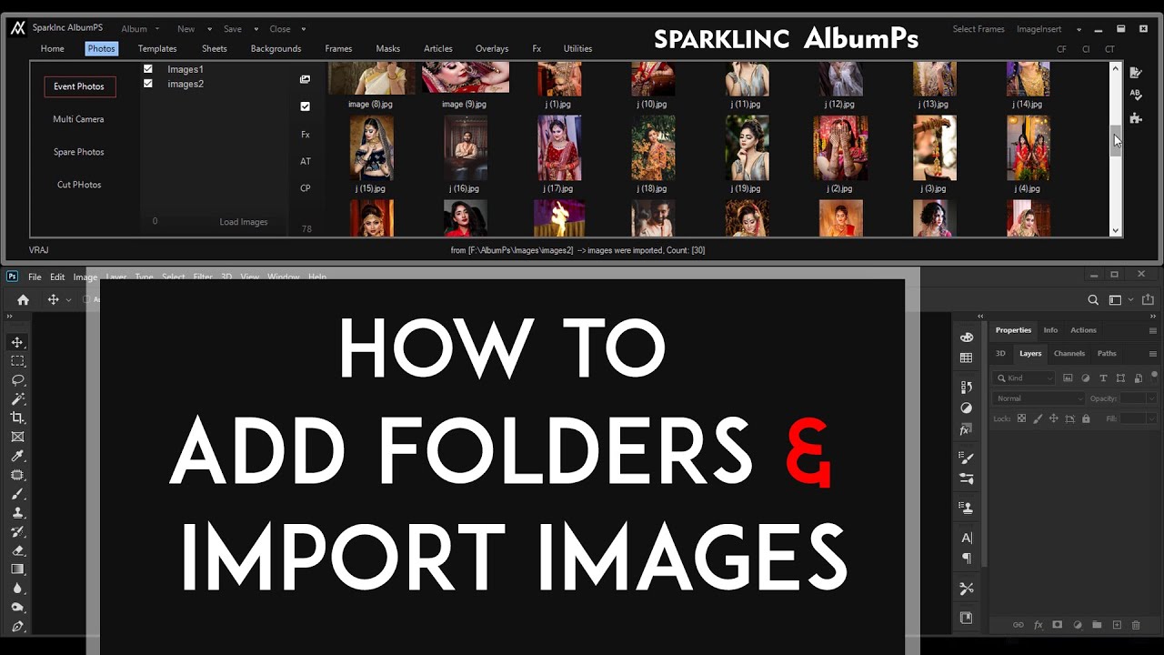 Photoshop Album Designing Software AlbumPS Demo | Add Folders and Images