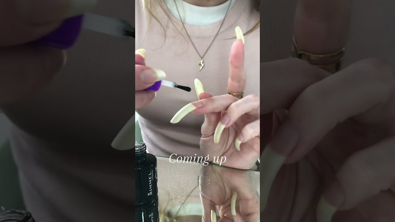 Painting and Filing Long Natural Nails - Nail Care - Nail Polish - ASMR