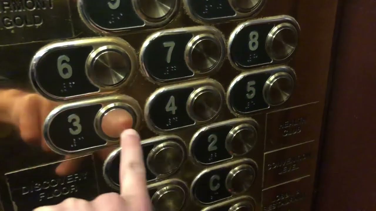 Kone M series (Modded by Thyssenkrupp) traction Elevators at Fairmont hotel Vancouver - Vancouver BC