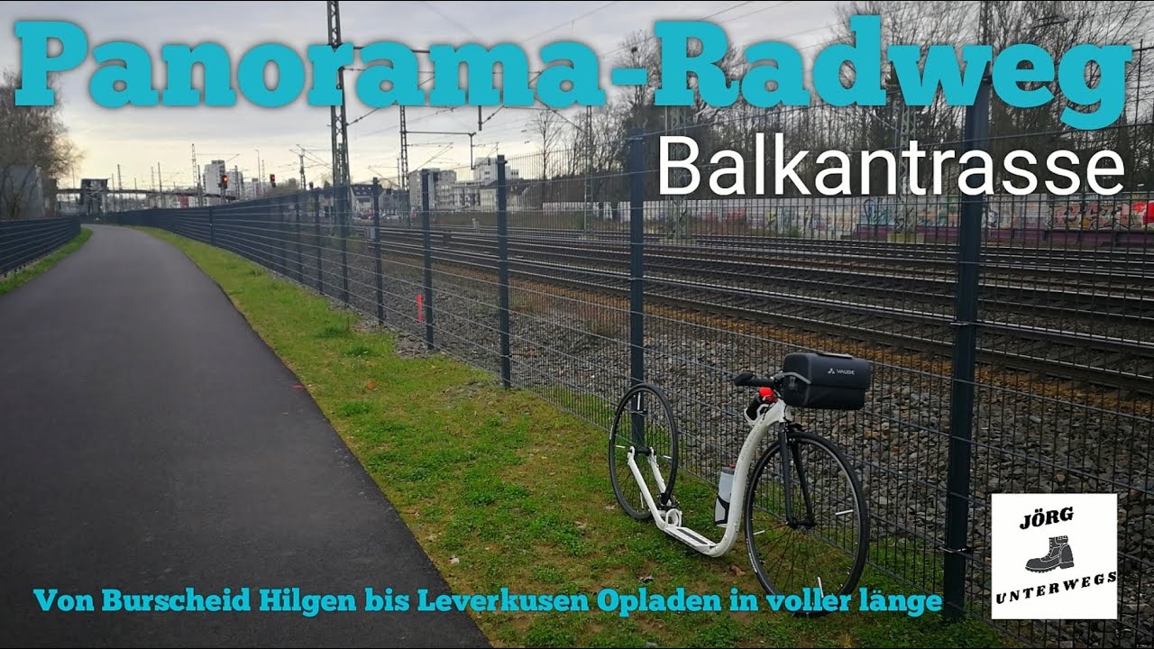 Panorama Radweg Balkantrasse - Burscheid Hilgen nach Opladen mit dem Tretroller. | Jörg unterwegs