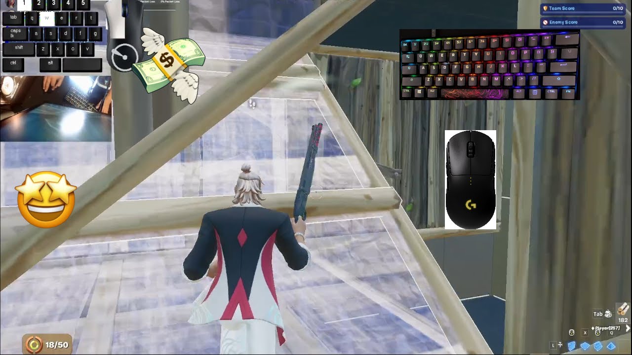 HyperX Alloy Origins 65 ASMR Keyboard Sounds 😴 ASMR 🏆 Fortnite Gameplay 265 FPS