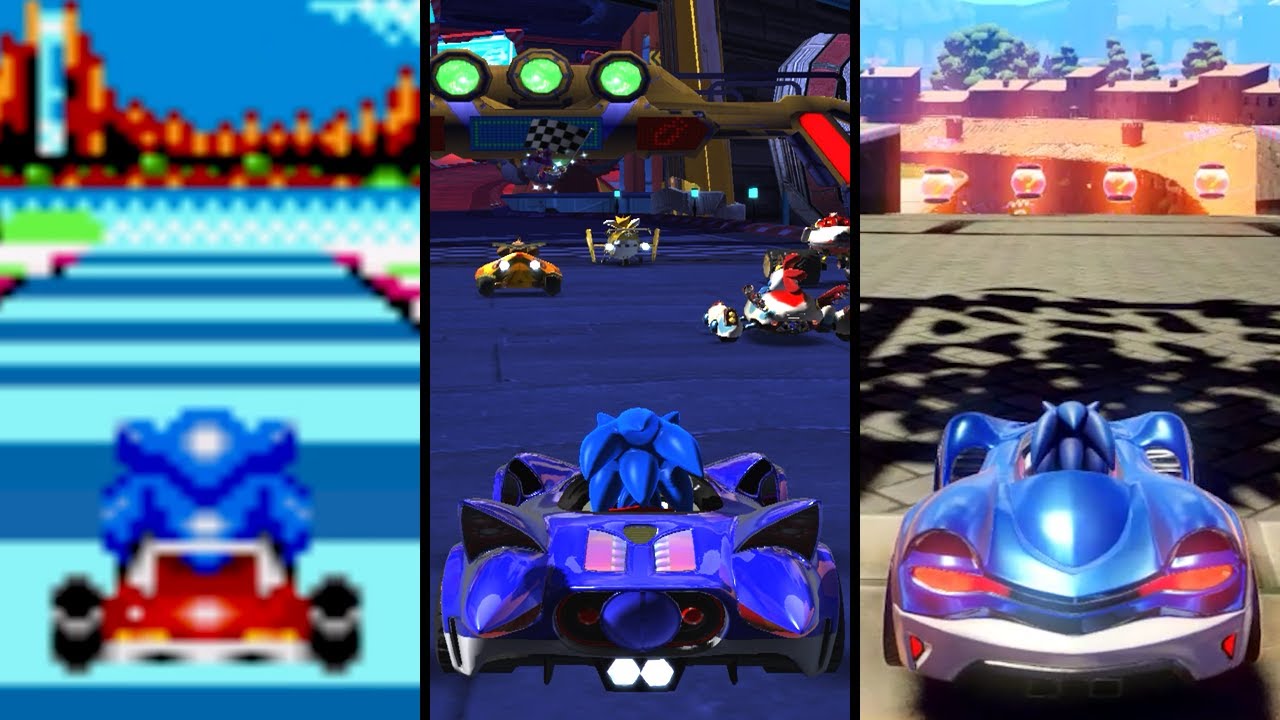 Evolution of Sonic in Sonic Kart Racing (1991-2021)