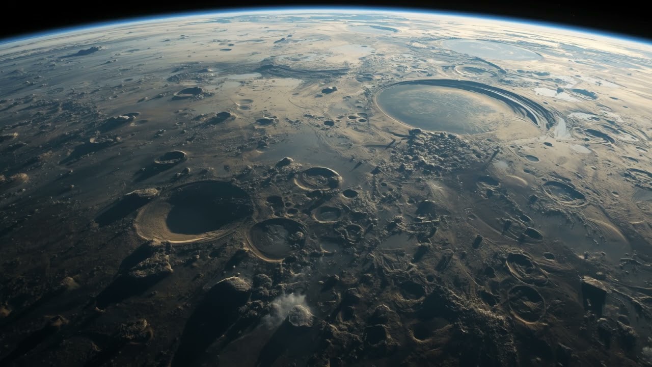 Asteroid Graveyard of a Dead World ☄️ 2 Hour Ancient Impact Soundscape  Airless Desolation Ambience