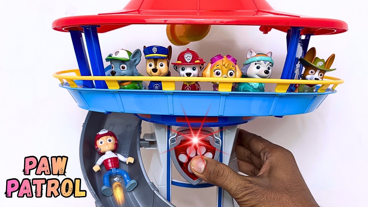 6 Minutes Satisfying with Unboxing Paw Patrol Lookout Tower & Dog Rescue wheels Adventure! ASMR Toy