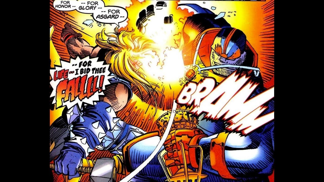 Thor vs Thanos and Mangog