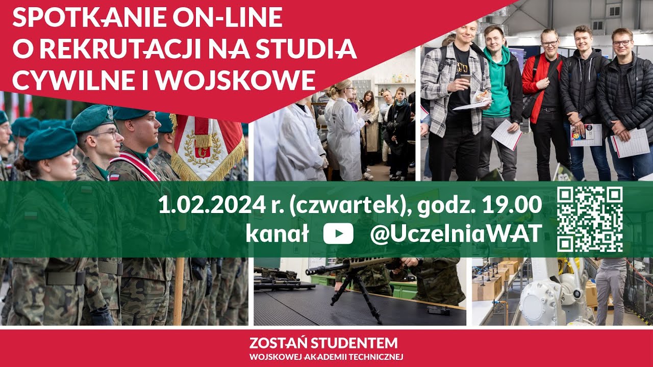 WAT - drugie spotkanie ON-LINE o rekrutacji na studia cywilne i wojskowe