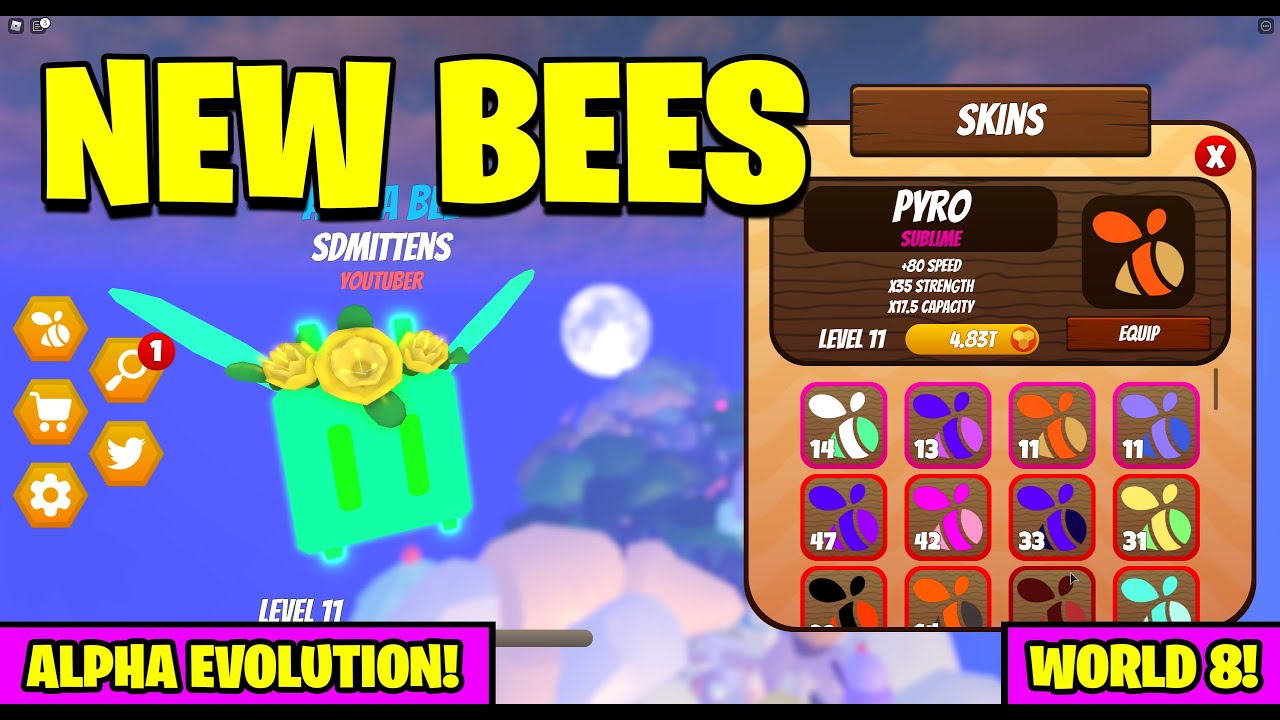 *NEW* World 8 - OP Quests & BEE NERF! - Bee Sim Roblox