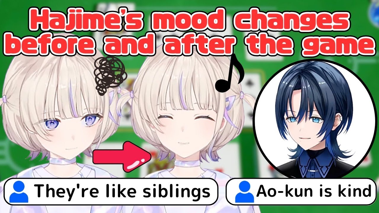 Hajime Feels Better After Ao-Kun Treats Her Like a Younger Sister[Hololive/EngSub/JpSub]