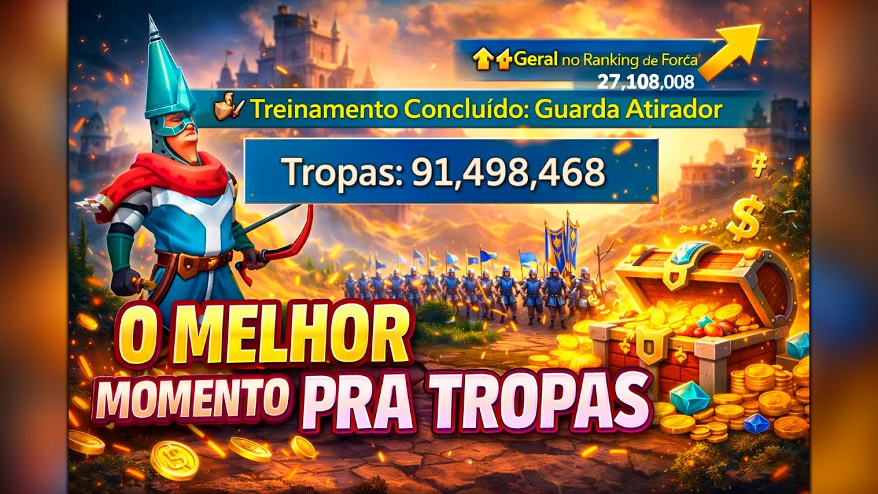 💪 O MELHOR MOMENTO pra FAZER TROPAS no LORDS MOBILE!