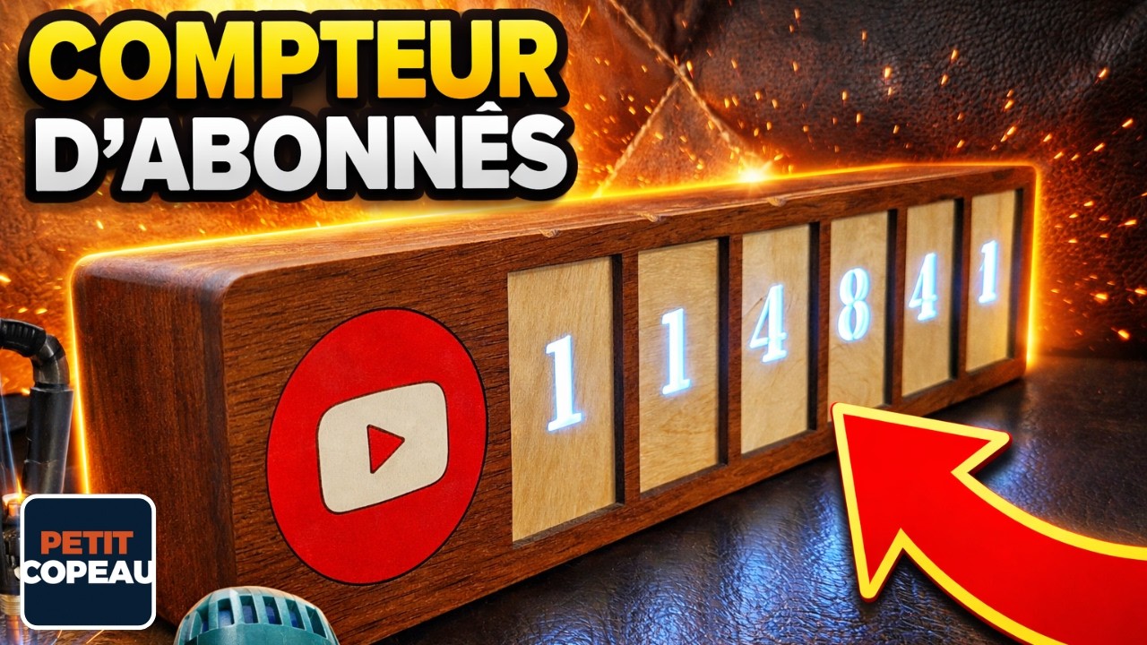 Fabriquer un compteur d’abonnés en bois massif rétro-éclairé (DIY Atelier) – Partie 1