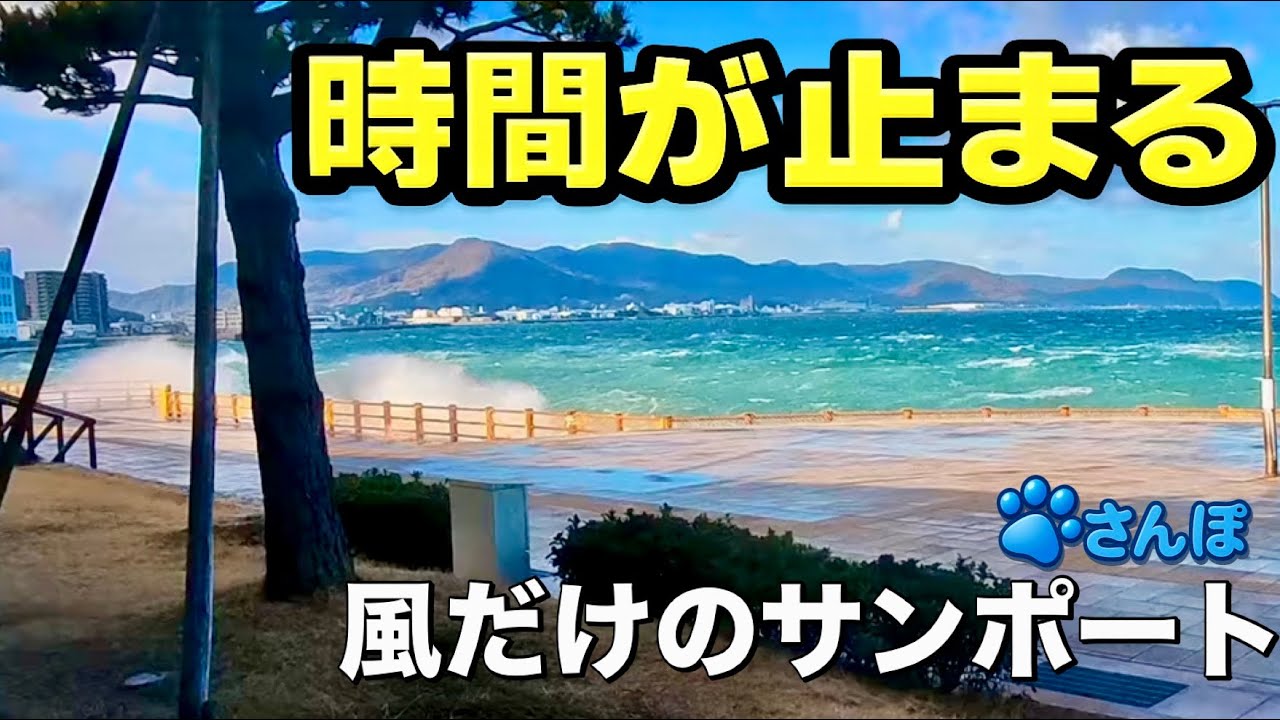 【4K/高松散歩】サンポート高松 強風｜人がいない海沿いの街歩き　EnglishSunport Takamatsu in Strong Wind | Empty Seaside City Walk