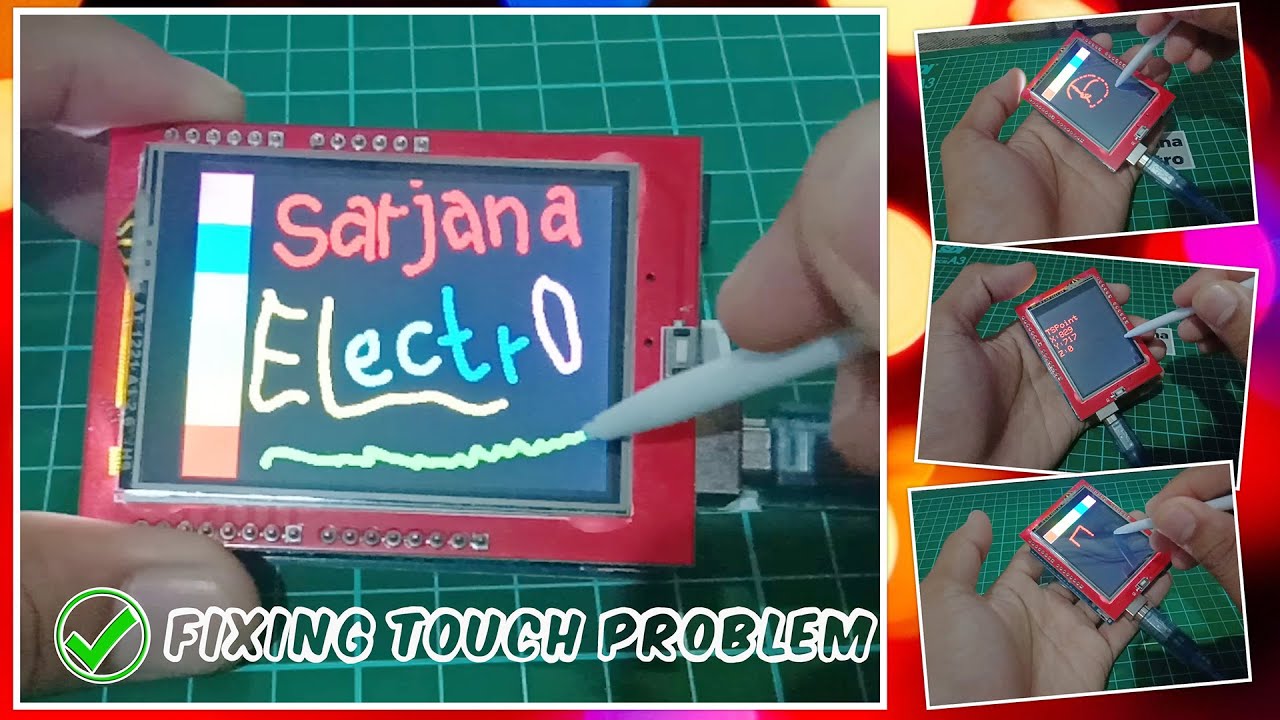 Paint TFT 2.4″ LCD shield and fixing touch problem (reverse axis direction and calibration) Arduino