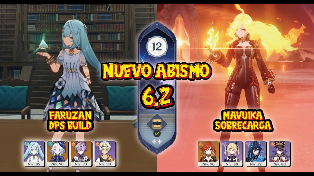 C6 Faruzan DPS Build & C0 Mavuika Sobrecarga / Abismo 6.2 Piso 12 / Genshin Impact