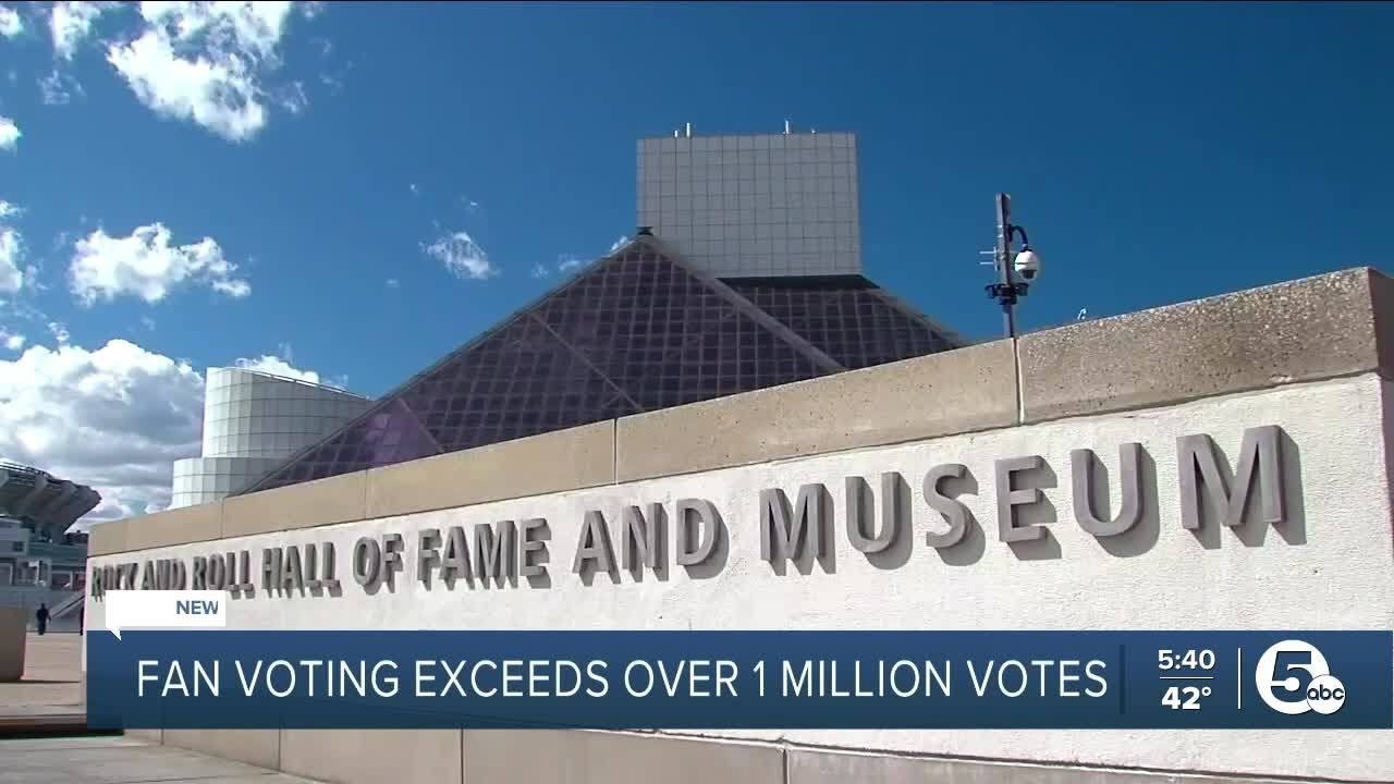 Rock and Roll Hall of Fame fan voting exceeds 1 million votes