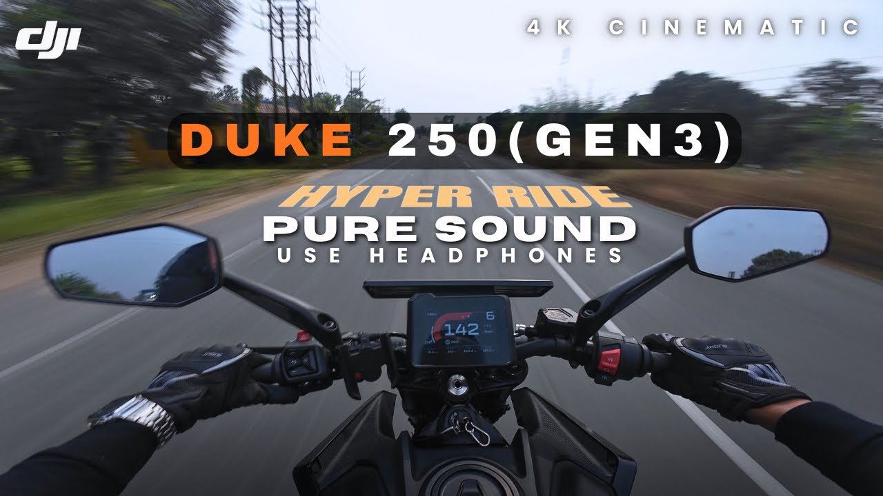 KTM DUKE 250 GEN 3 | HYPER RIDE | ADRENALINE RUSH | PURE EXHAUST SOUND | QUICKSHIFTER+ I4K CINEMATIC