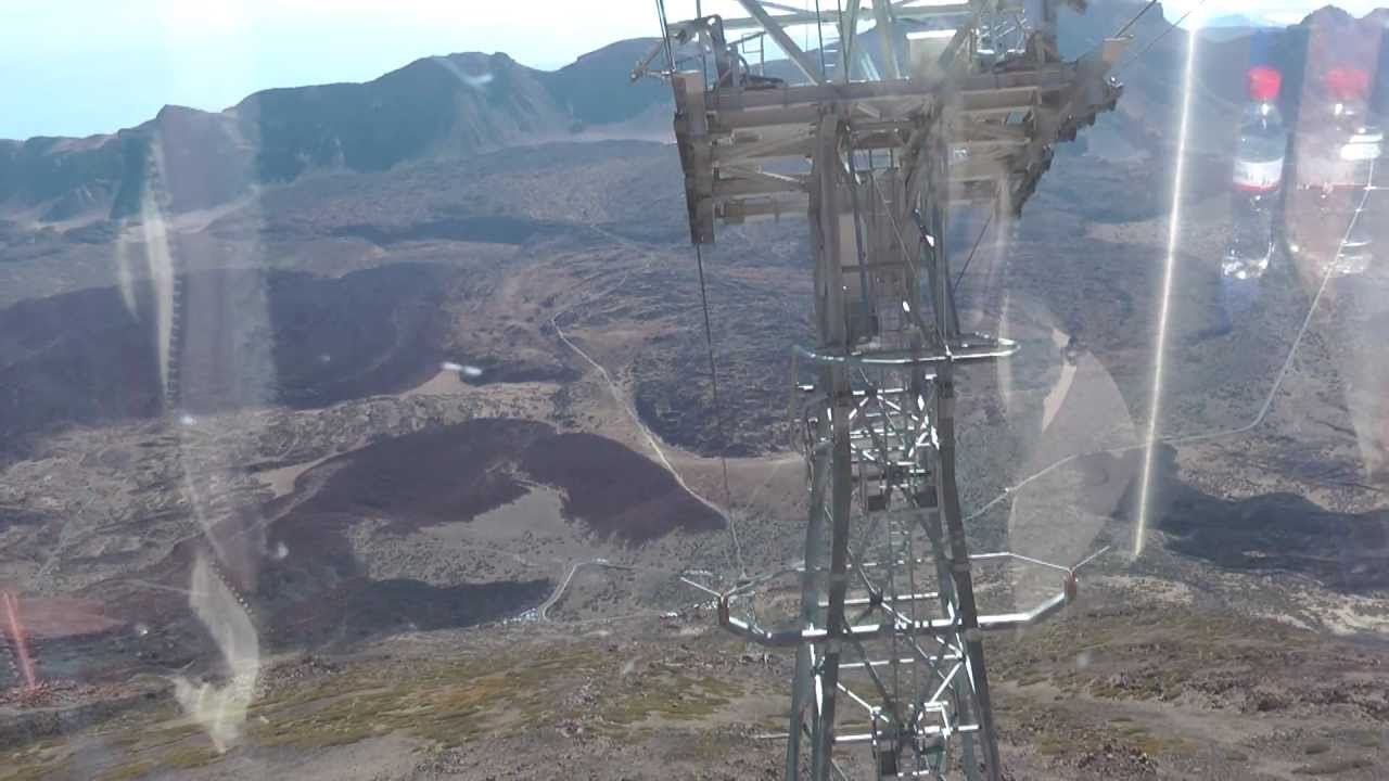 Tenerife, Canaries Islands, Pico del Teide volcano cable car ride (Teleférico) full HD