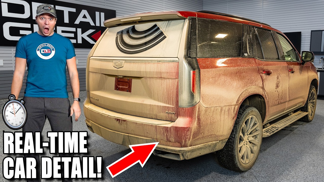 Real-Time Cleaning of a DIRTY $170,000 Cadillac Escalade!