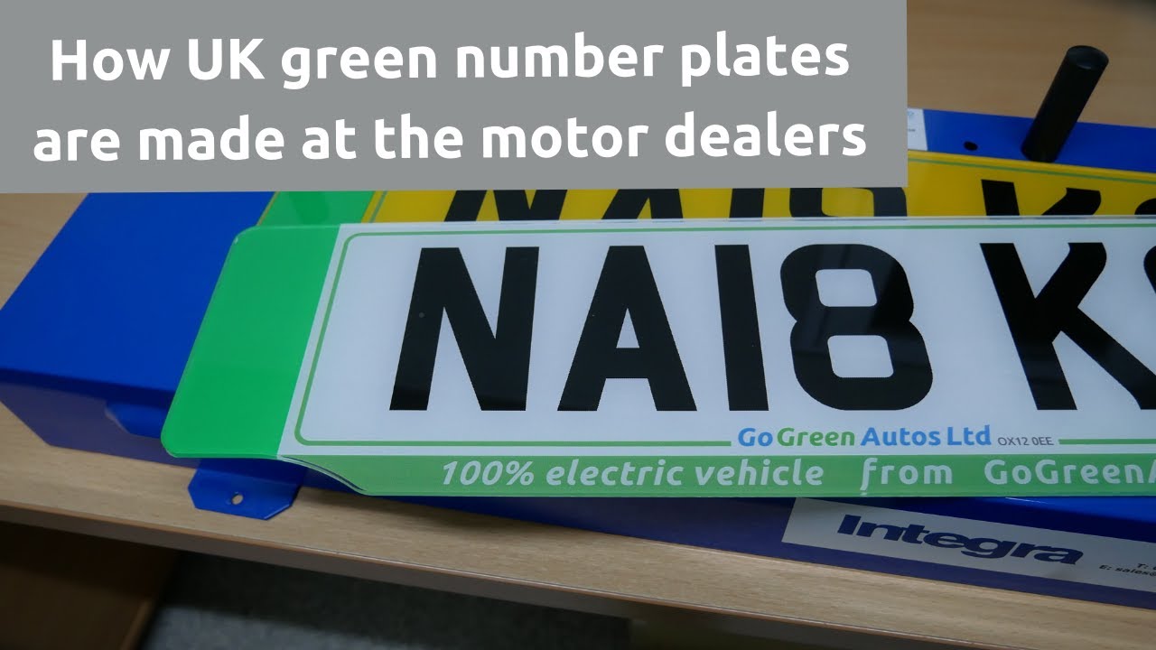 How UK green number plates are made at the motor dealers