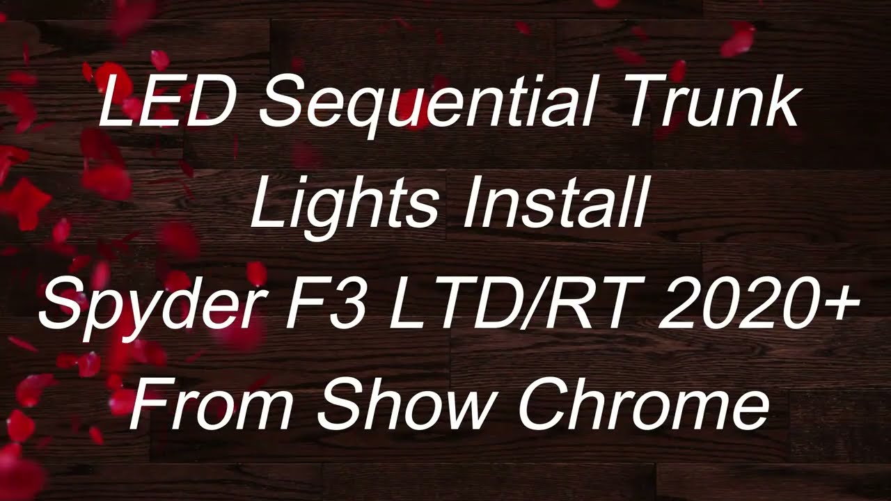 LED Sequential Trunk Lights Install, Can Am Spyder F3 LTD/RT 2020+, #41 265R
