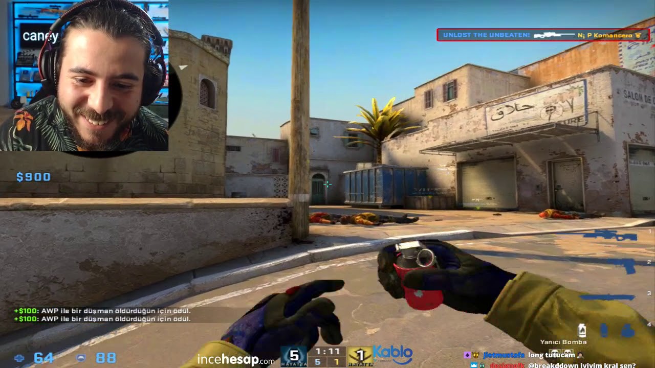 EĞLENCELİ BIÇAK ROUNDLARI - UNLOST EKİPLE CS GO REKABETÇİ DUST 2 (05.12.2018)