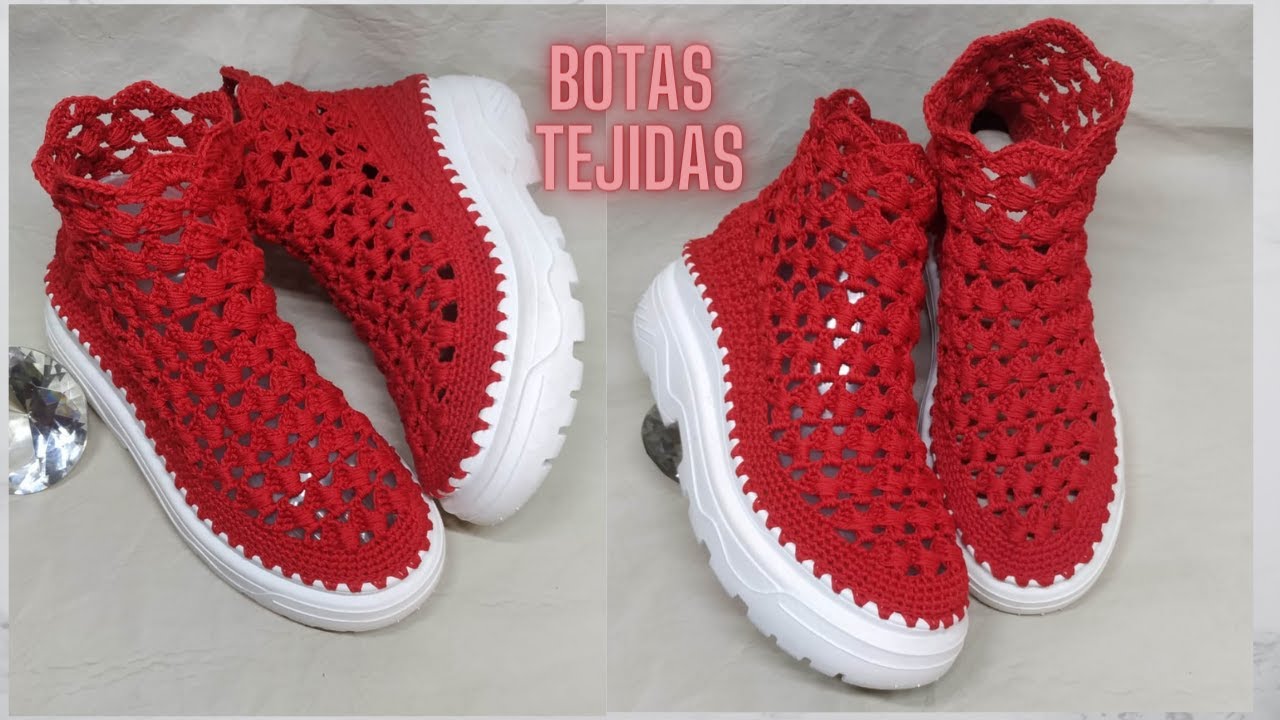 Botas tejidas a crochet tutorial paso a paso