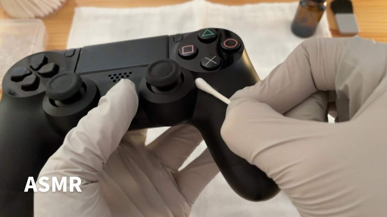 【ASMR｜音フェチ】PS4コントローラーを掃除する音。PlayStation4 Controller Cleaning