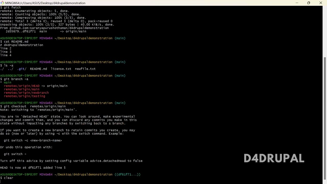 Difference between Git merge and Git fetch GitHub | D4Drupal