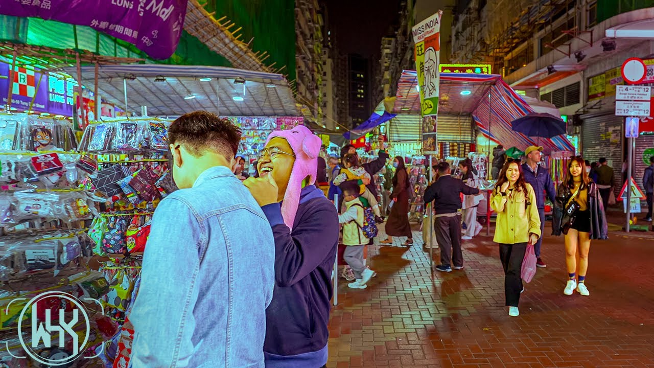 Ambient Night Walk in Mong Kok, Hong Kong [4K UHD]