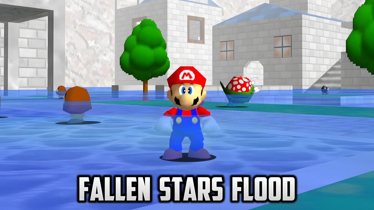 ⭐ Super Mario 64 - Flood Fallen Stars - Longplay