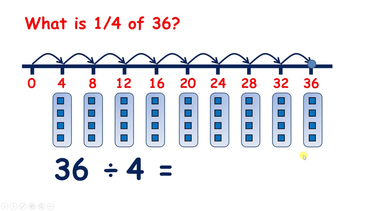 Find a quarter of a number
