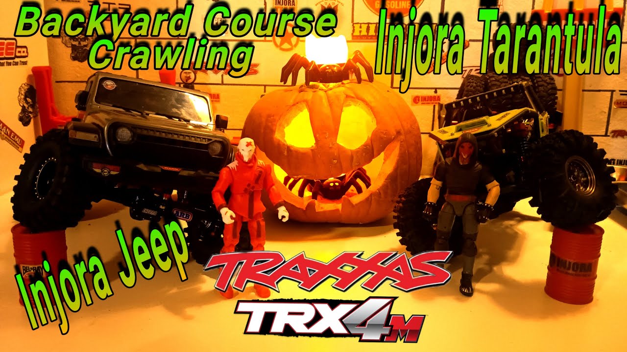 Traxxas Trx4M Jeep And Tarantula Backyard Course Crawling #traxxastrx4m #injoraTrx4mTarantula