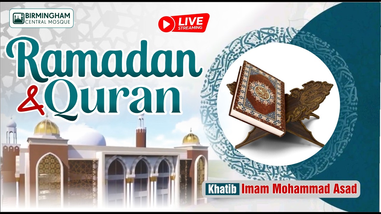 LIVE: Jummah Khutbah & Salah : Topic - Virtues of Ramadan