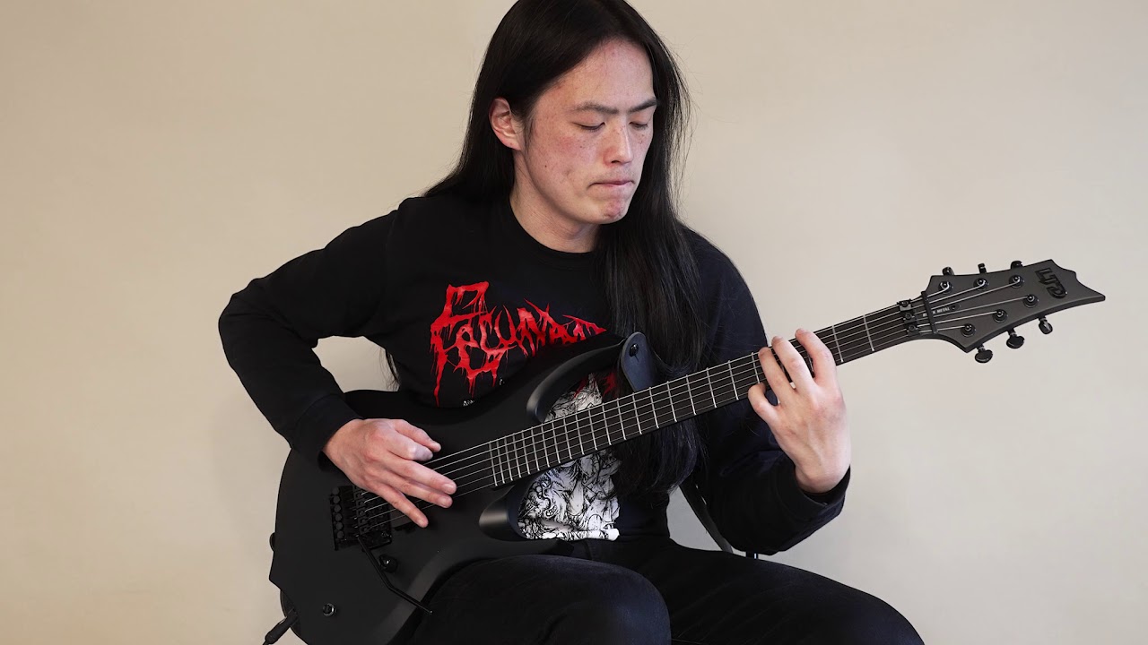 #espguitars #ltdguitars Esp ltd F black metal guitar metal demo