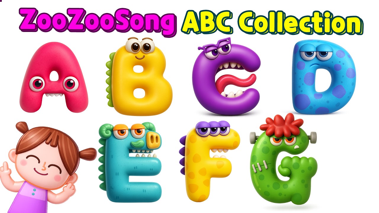 ZooZooSong ABC Monsters A–G (3D) | Алфавитная коллекция для детей