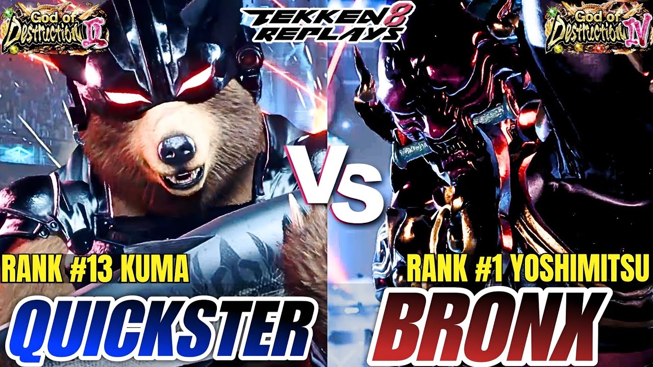 Tekken 8 - The Quickster (Kuma) vs Bronx Rats (Yoshimitsu) - Epic Ranked Match
