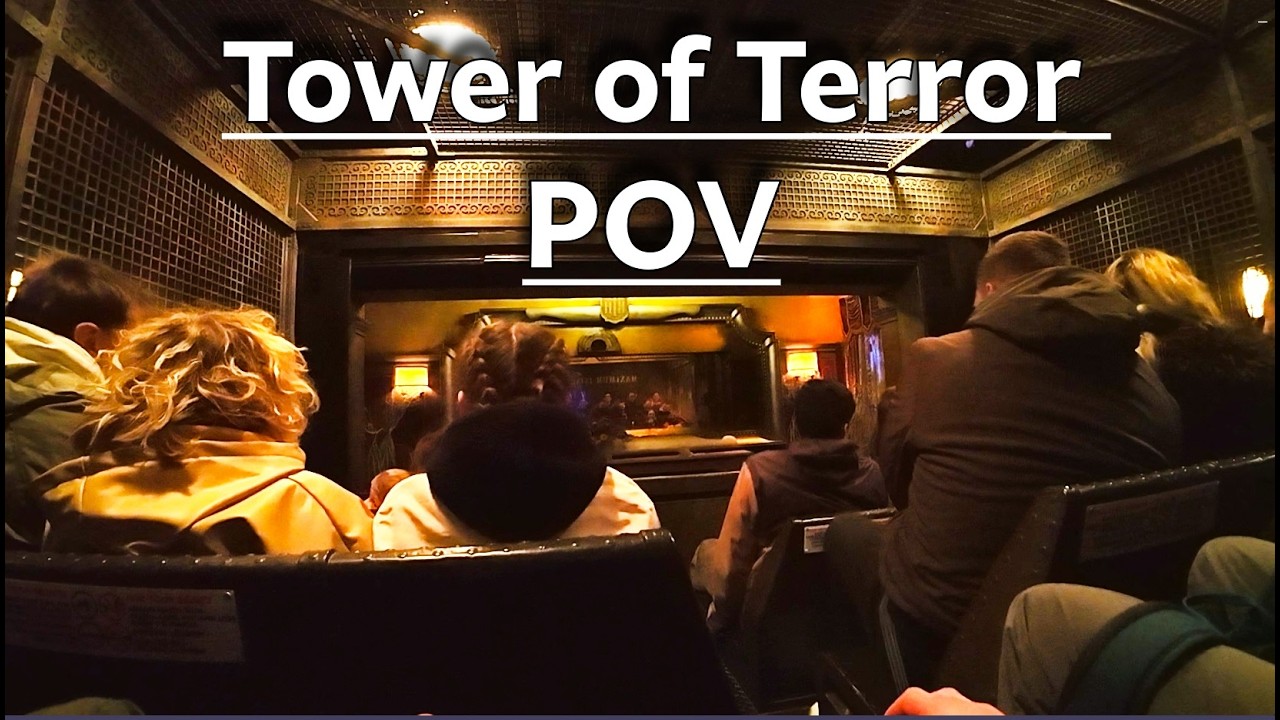 On-ride POV of tower of terror- Disneyland Paris Walt Disney Studios.