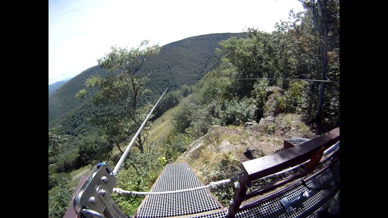 Hunter Mountain Zip Line! The HIGH One!!