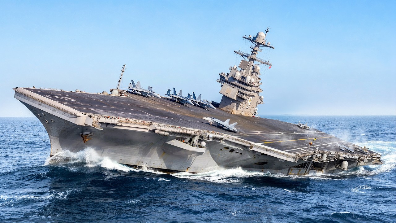 США испытывают свой новый гигантский авианосец стоимостью 13 миллиардов долларов
