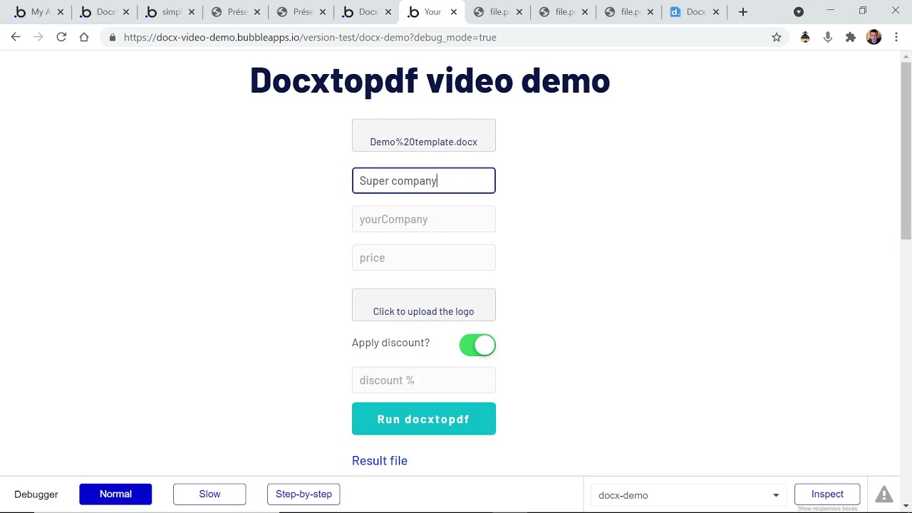 Docxtopdf Bubble plugin tutorial part 3