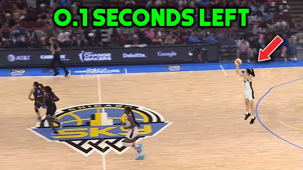 0.1 seconds on the clock… and Caitlin Clark delivered the impossible 🔥😱