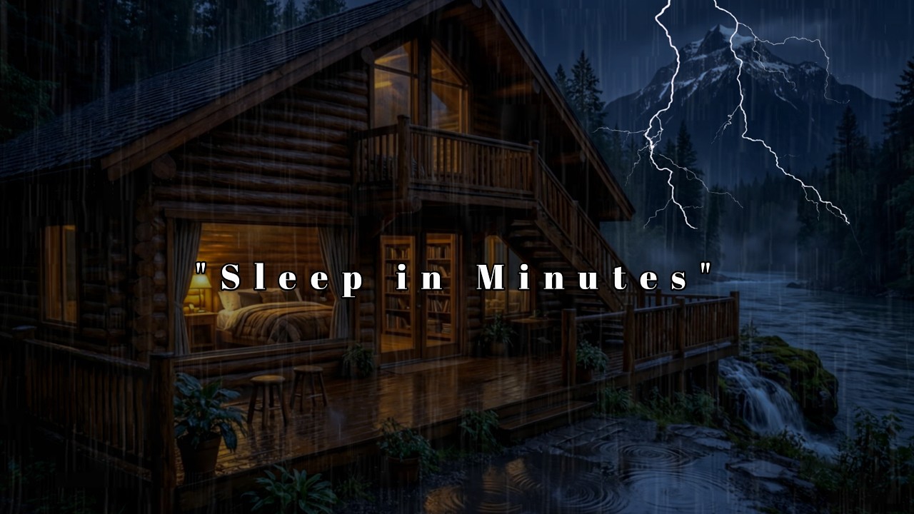🔴 Peaceful Rain Sounds | Gentle Night Rain to Sleep FAST  Rainy Forest Cabin Ambience for Deep Sleep