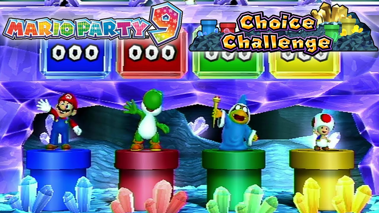 Mario Party 9 - Mario VS Yoshi VS Kamek VS Toad - Choice Challenge (Very Hard Difficulty) [LSF]Chaz