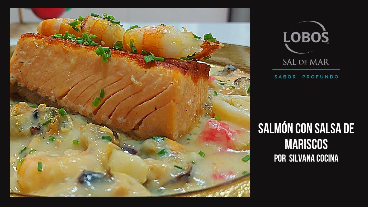 SALMÓN EN SALSA DE MARISCOS por @silvanacocina y @SalLobosChile #SaborProfundo