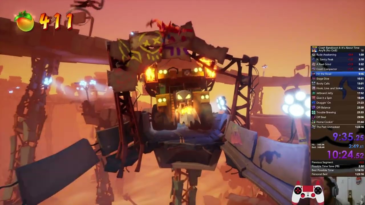 Crash Bandicoot 4: It's About Time Any% No Out of Bounds in 1:20:07 (1:26:40) WR