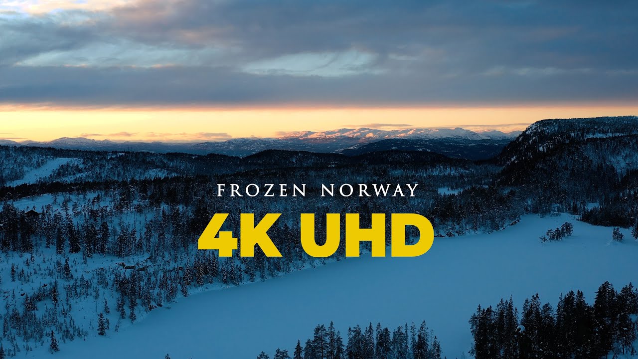 Winter in Norway DRONE 4K / Frozen Norway